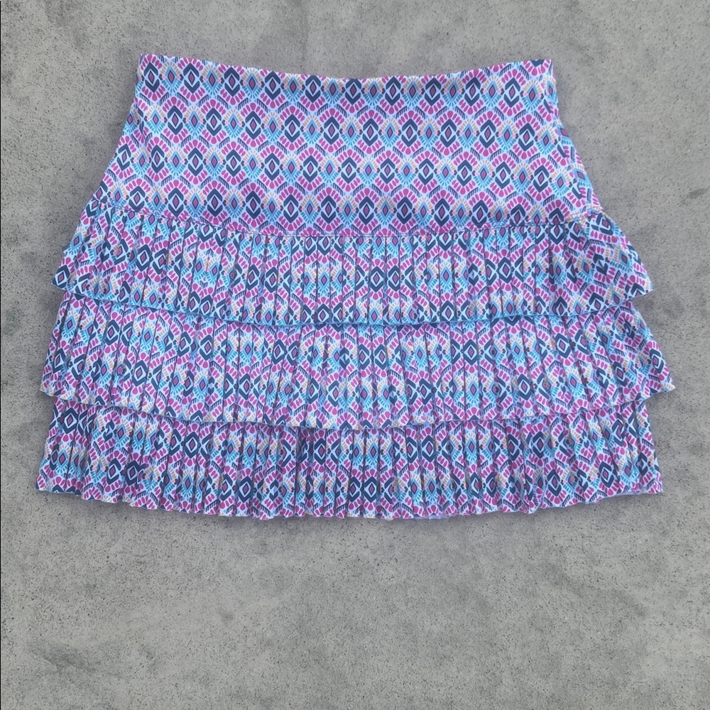 Lucky in Love Pink/Blue Geo Pleated Golf Tennis Pickleball Skort Women's Size S - Picture 4 of 6